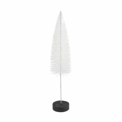 Countryfield Weihnachtsbaum auf Sockel Glitzer weiß 30 cm | 12 Stück