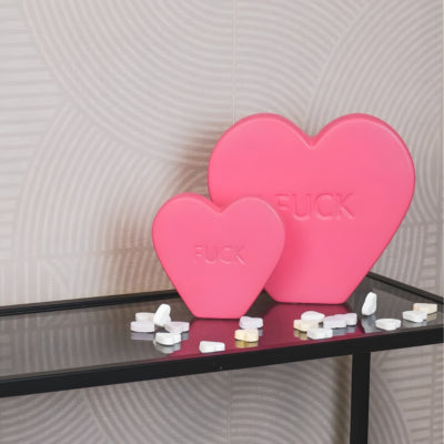Housevitamin Statue Candy Heart Fuck Pink 13 cm | 12 Stück