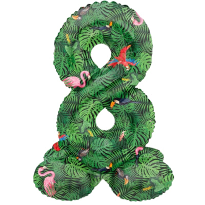 Folat Folienballon stehend 8 Jungle Vibe 41 cm | 20 Stück