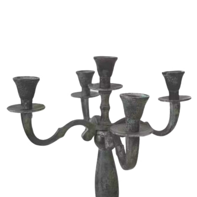 Kerzenständer klassisches Aluminium Antik-Look 40 cm | 2 Stk