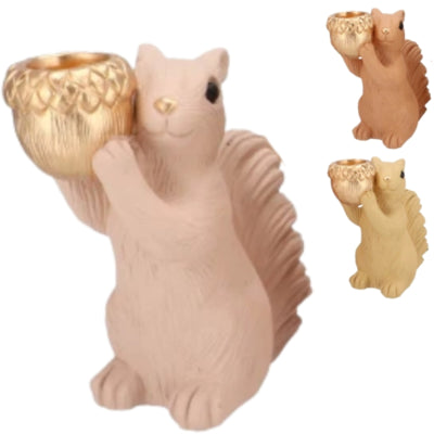 Daan Bugholzschale Jingle Eichhörnchen stehend sandrosa 21 cm 3 sortiert | 6 Stück