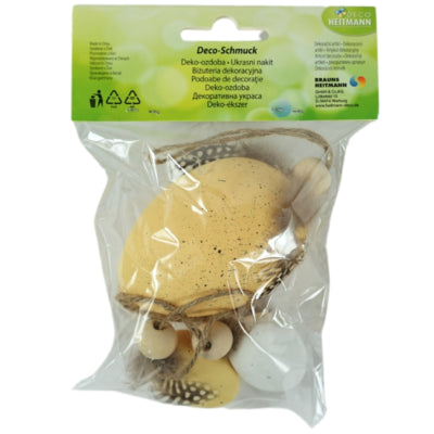 Anhänger Ostereier gelb 35 cm | 30 Stück