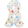 Folat Folienballon stehend 8 fröhliche Party 41 cm | 20 Stück