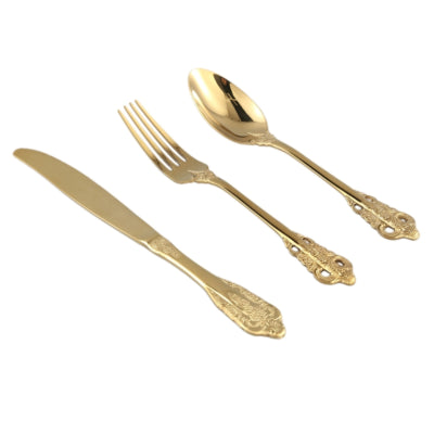 PTMD Thrust Besteckset in Geschenkbox goldfarben 3er-Set | 12 Stück
