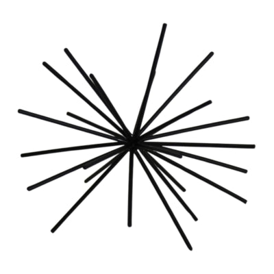 Housevitamin Ornament Feuerwerk Metall schwarz 15 cm | 24 Stück