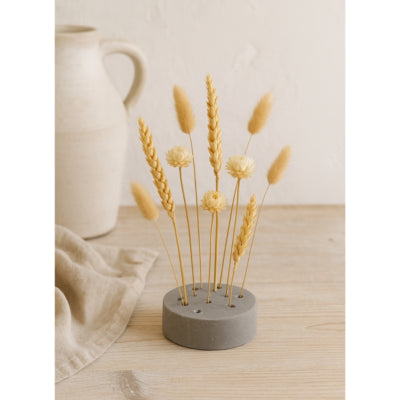 Trockenblumenhalter Zementgrau 8 cm | 48 Stück