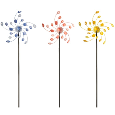 (r) Garden Pick Solar Spinner LED Metall 130 cm 3 sortiert | 3 Stück