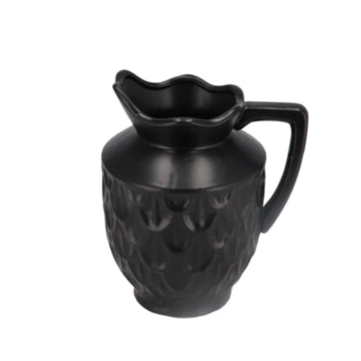 Daan Bugholzvase Boa mit Henkel schwarz 20 cm | 4 Stück
