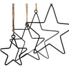 Anhänger Sterne Weihnachten schwarz 30 cm 4er Set | 10 Stück