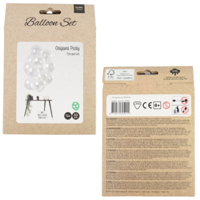Folat Luftballons Origami Figur 2 Jahre 30 cm 12er Set | 24 Stück