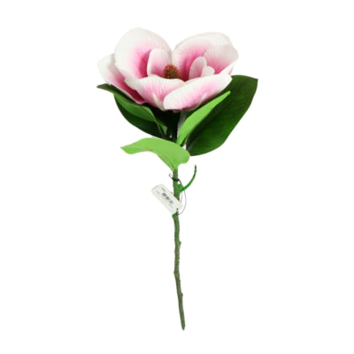 Countryfield Kunstblume Magnolie weiß rosa 65 cm | 12 Stück