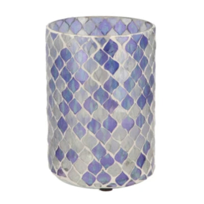 Daan Bugholz Teelichthalter Mosaik l lila 15 cm | 12 Stück