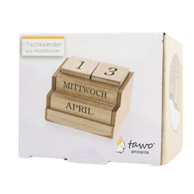 Tischkalender Holz 10,5 cm | 6 Stück