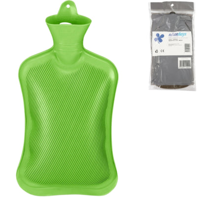 Relaxdays Wärmflasche grün 2 l | 6 Stück