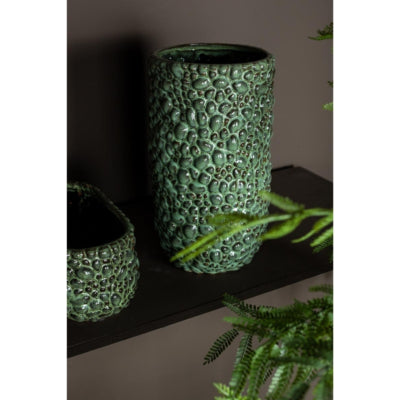 Ptmd Blumentopf Danillo grün 30 cm | 2 Stk