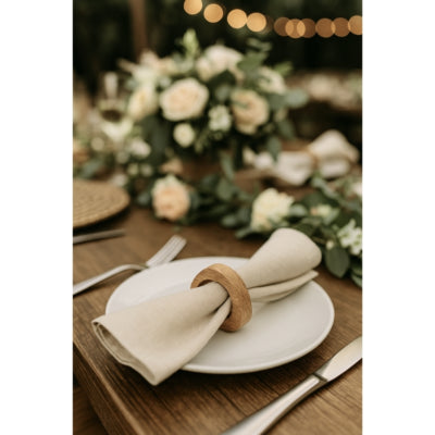 Ptmd Serviettenring Tria Holz 5 cm | 24 Stück