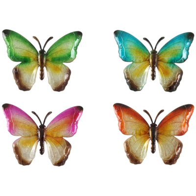 (r) Wandhänger Schmetterling Susanne Metall 38 cm 4-fach sortiert | 24 Stück