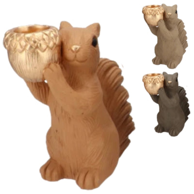 Daan Bugholzschale Jingle Eichhörnchen stehend braun 21 cm 3-fach sortiert | 6 Stück
