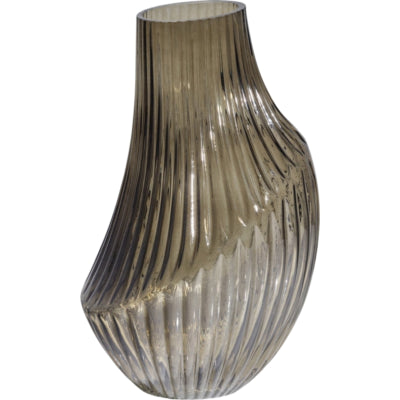 Bepurehome Vase aus Rauchglas 25 cm | 4 Stück
