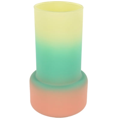 Vase Shae mattgelb türkis lachsrosa 17 cm | 24 Stück