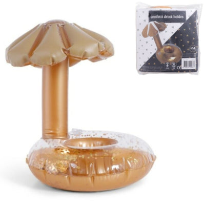 Senza Konfetti Getränkehalter goldfarben 24 cm | 50 Stück
