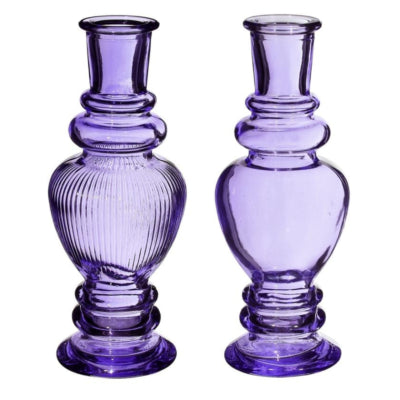 Vase Kerzenhalter Venedig lila 15,5 cm 2 sortiert | 24 Stück