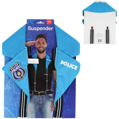 Folat Polizei-Hosenträger blau Einheitsgröße | 48 Stück