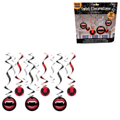 Spiralanhänger Vangtastic Halloween 61 cm 12er Set | 24 Stück