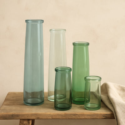 Countryfield Vase Tube Missy L grün 36 cm | 6 Stück