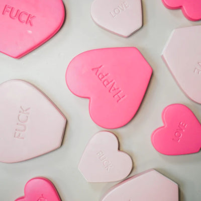 Housevitamin Statue Candy Heart Fuck hellrosa 13 cm | 12 Stück
