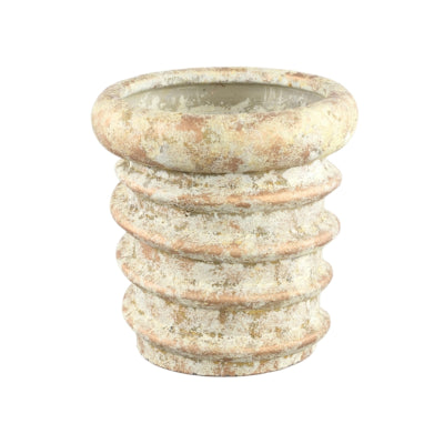 Ptmd Blumentopf Zero Swirl Creme L 30 cm | 2 Stk