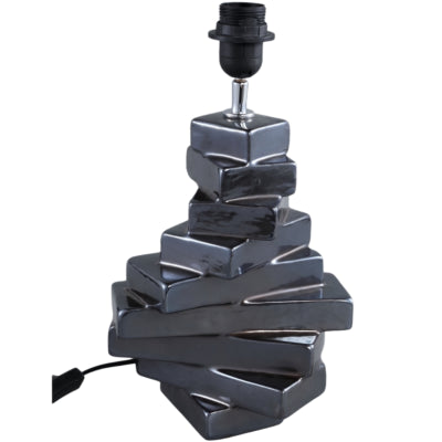 Ptmd Tischleuchte Rellis EU-Stecker grau 38 cm | 2 Stk