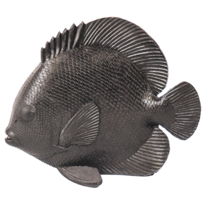 Housevitamin Statue Plattfisch Fisch schwarz 19 cm | 6 Stück