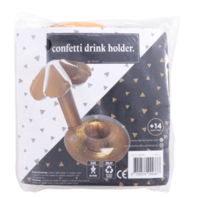 Senza Konfetti Getränkehalter goldfarben 24 cm | 50 Stück