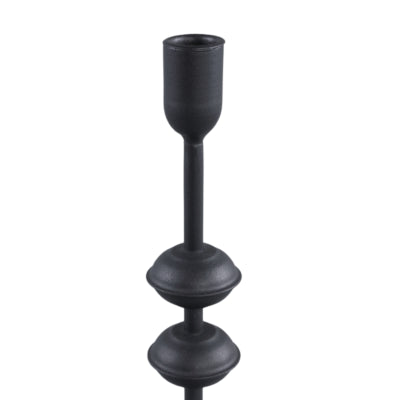 Ptmd Kerzenhalter Ciba schwarz 37 cm | 6 Stück