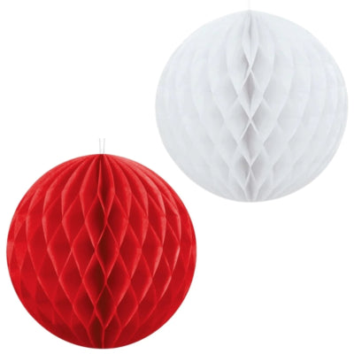Wabenpapier 25 cm 2 sortiert 3er-Set | 20 Stück