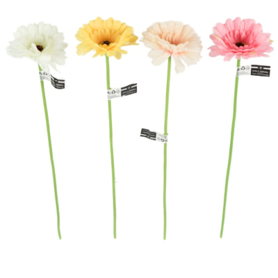 Kunstblume Gerbera 47 cm 4-fach sortiert | 48 Stück