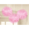 Amscan Deko-Tüll-Pompom rosa 30 cm 3er-Set | 27 Stück
