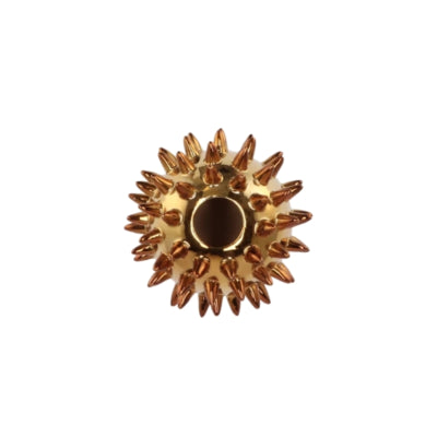 Daan Bugholzvase Spike goldfarben 12 cm | 6 Stück