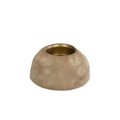 Teelichthalter Tiffany beige goldfarben 9 cm | 12 Stück