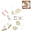 Deko Heitmann Weihnachtsanhänger Holz rosa beige 10 cm 6er Set | 12 Stück