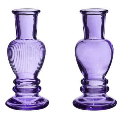 Vase Kerzenhalter Venedig lila 11,5 cm 2 sortiert | 24 Stück