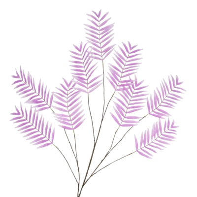 Daan Bugholz Kunstblatt Palme lila 150 cm | 6 Stück