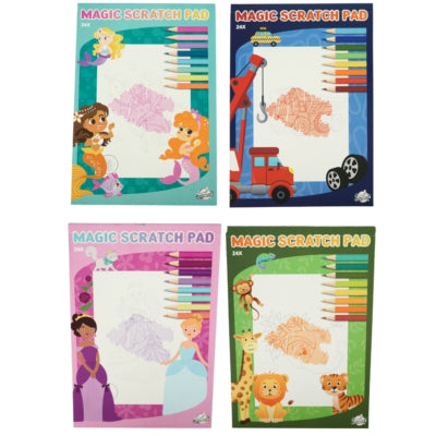 Craft Universe Magic Rubbelheft A5, 4-fach sortiert | 36 Stück