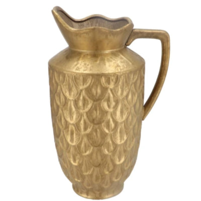 Daan Bugholzvase Boa mit Henkel goldfarben 45 cm | 2 Stk