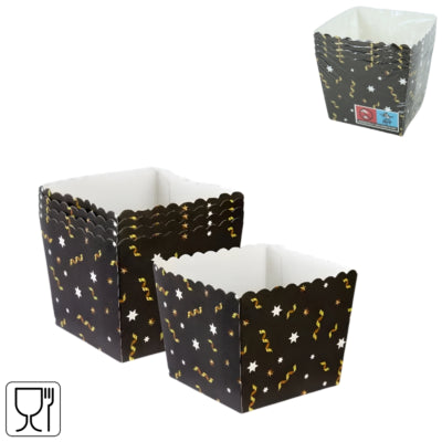 Ty Einwegbehälter par schwarz 9 cm 4 Stück | 90 Stück