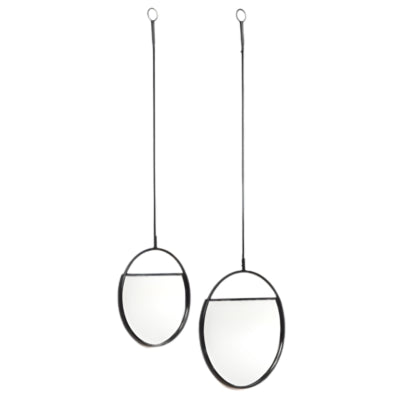 Housevitamin Wandspiegel Twining is Winning schwarz 100 cm 2er-Set | 6 Stück