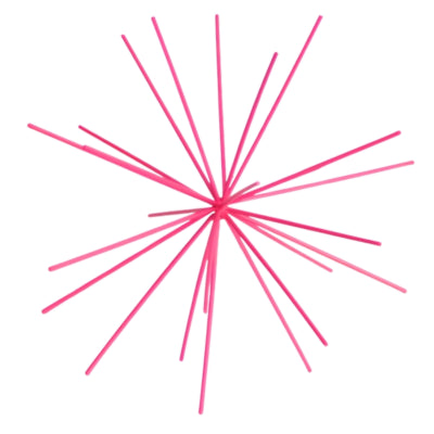Housevitamin Ornament Feuerwerk Metall neonpink 25 cm | 12 Stück