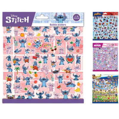 Disney-Lizenz-Blasenaufkleber zum Aufklappen, 20,5 x 20,5 cm, 4-fach sortiert | 24 Stück