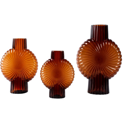 Ptmd Vase Zugars braun 25 cm | 4 Stück